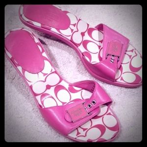 Coach pumps pink leather